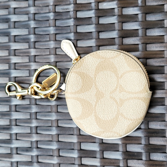 Coach Bags Coach Circular Coin Pouch Bag Charm In Signature Canvas